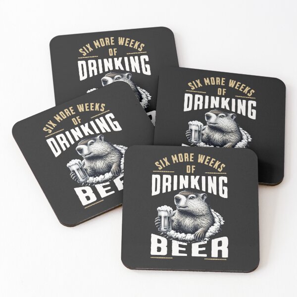 Item preview, Six More Weeks Of Beer Groundhog Day Drinking Funny Design designed and sold by woormle.