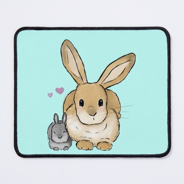 Item preview, ‘The odd couple’ bunnies in love designed and sold by Willow Grove Designs.