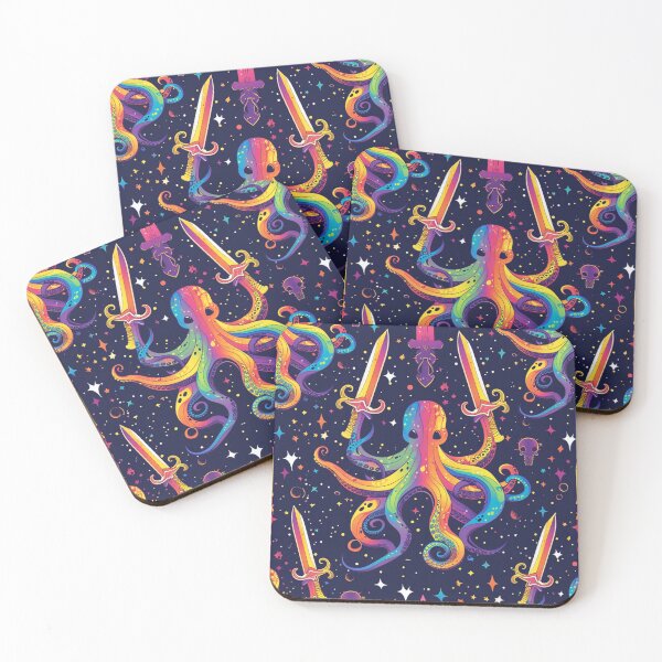 Item preview, Sword wielding space octopus  designed and sold by FloralZoo.