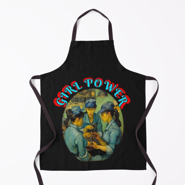 Item preview, Girl power, Van Gogh Style high energy construction female only construction crew, grl pwr retro style designed and sold by sailorsam1805.