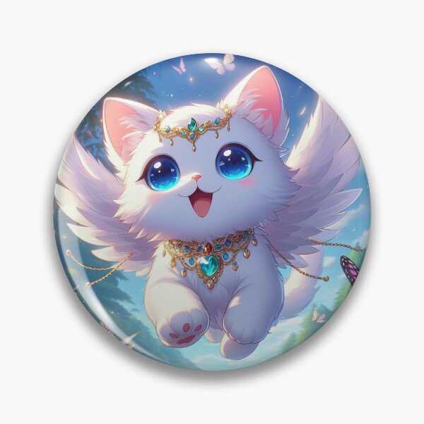 Item preview, White Cat with Wings.  designed and sold by BD-LLC.