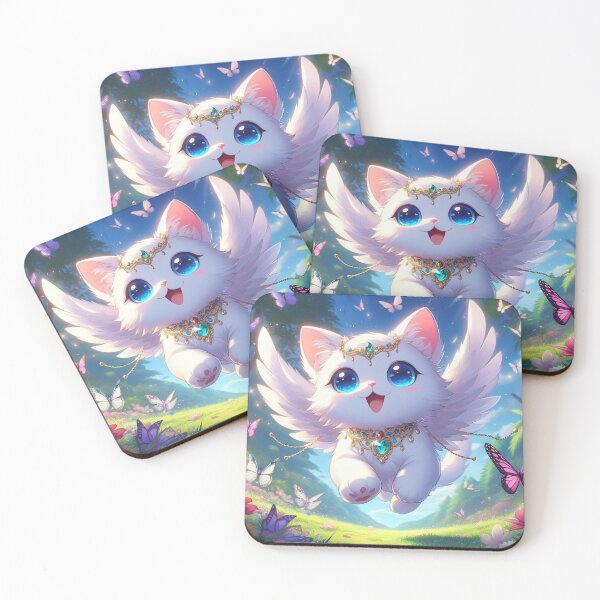 Item preview, White Cat with Wings.  designed and sold by BD-LLC.