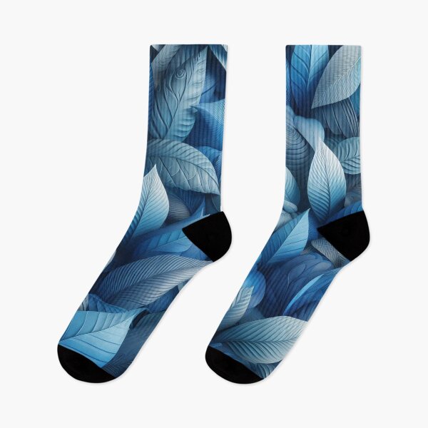 Item preview, Blue leaves designed and sold by blackwhiteblue.