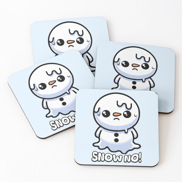 Item preview, Snow no! Cute Melting Snowman Pun designed and sold by PMCreative.
