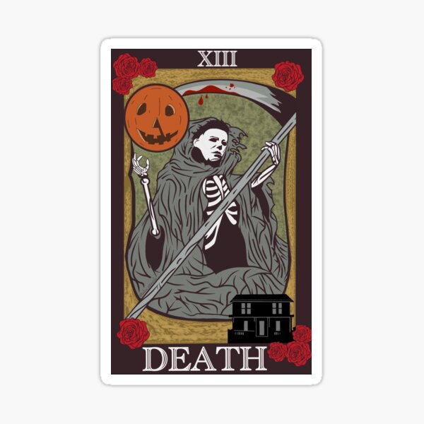 Item preview, Michael Myers Death Tarot Card designed and sold by AlvaArtworks.