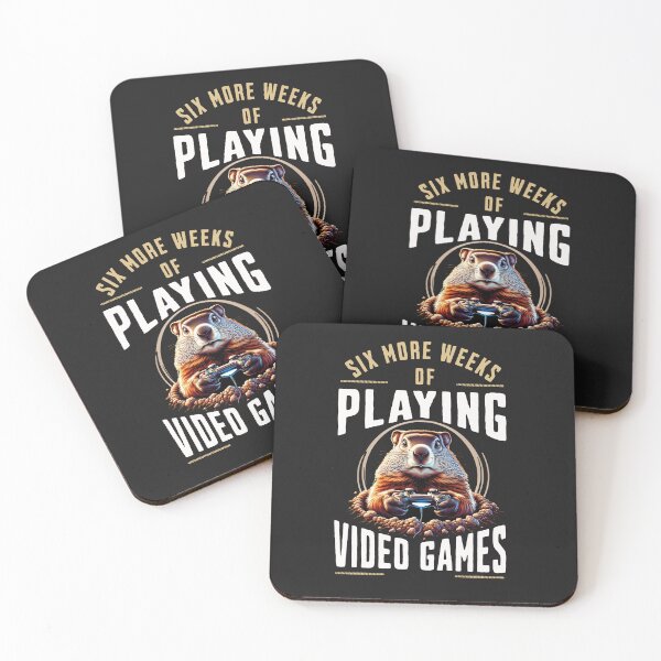 Item preview, Six More Weeks Of Video Games Gamer Groundhog Day Graphic designed and sold by woormle.