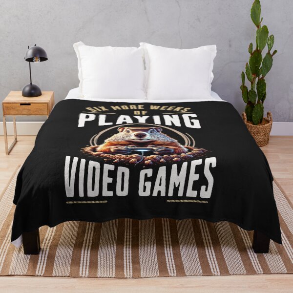 Item preview, Six More Weeks Of Video Games Gamer Groundhog Day Graphic designed and sold by woormle.