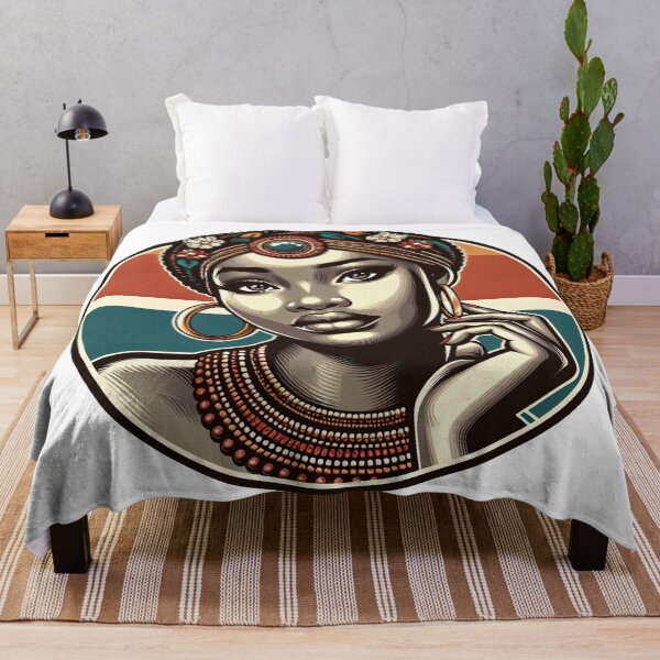 Item preview, Black woman with afro vector art XIV designed and sold by My Aspian.