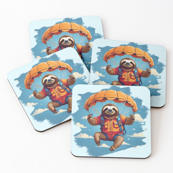 Item preview, Funny cool skydiving sloth. designed and sold by Unitepeople.