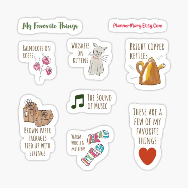 Item preview, My Favorite Things Cute Sound of Music Valentine's Day Pattern designed and sold by MaryKunzGoldman.