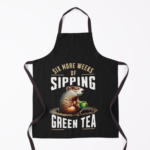 Item preview, Six More Weeks Of Sipping Green Tea Groundhog Design designed and sold by woormle.