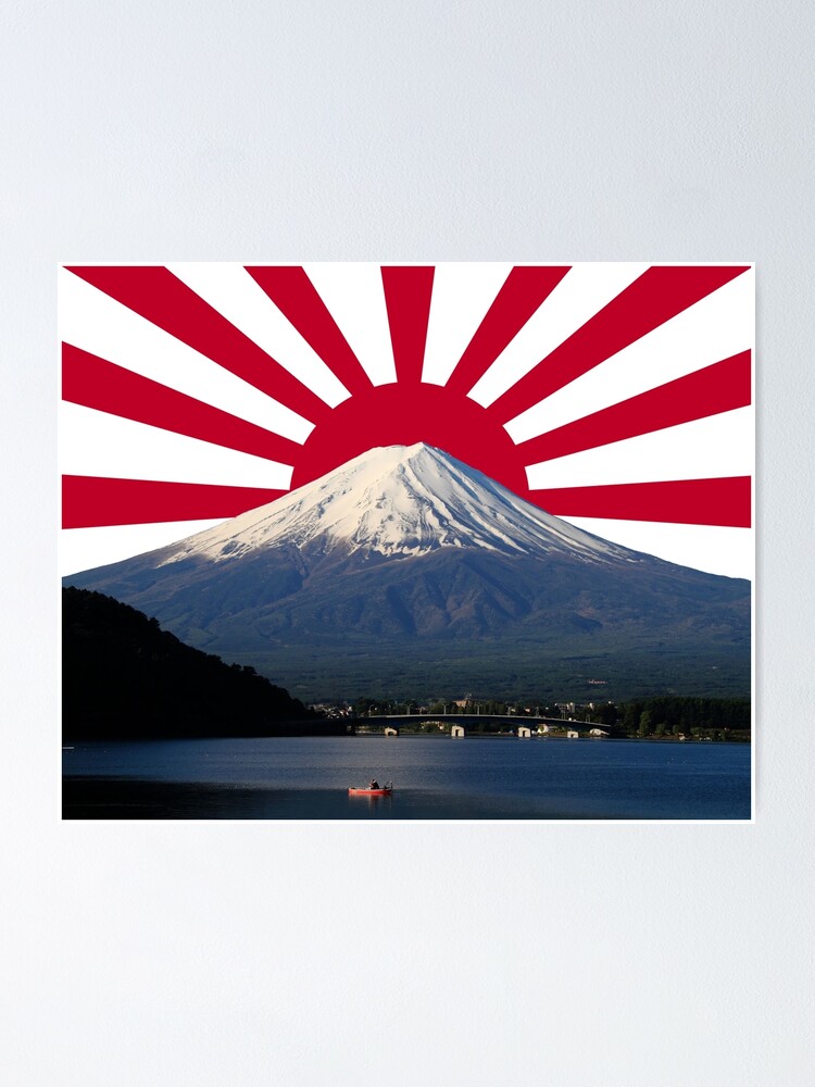 Land Der Aufgehenden Sonne Fuji Poster Von Michaelwpg Redbubble