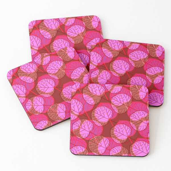Item preview, Hot pink abstract layered foliage pattern art. designed and sold by Meteryards.
