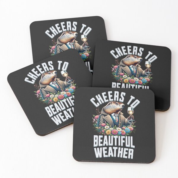 Item preview, Cheers To Beautiful Weather Groundhog Spring Design  designed and sold by woormle.