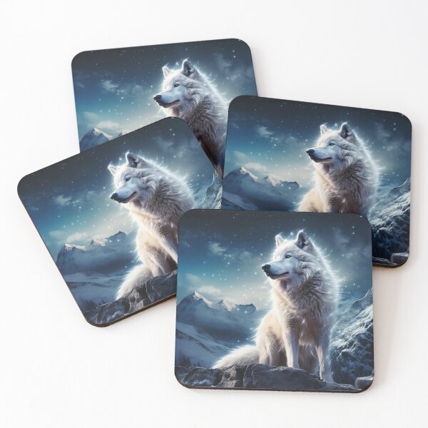 Item preview, White wolf on the peaks designed and sold by CountinStars.