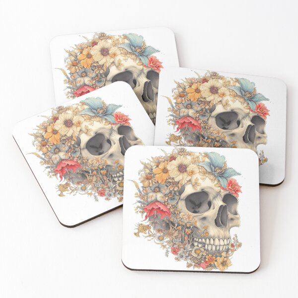 Item preview, Vintage Floral Skull Artwork designed and sold by KatanaCreative.