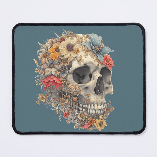Item preview, Vintage Floral Skull Artwork designed and sold by KatanaCreative.