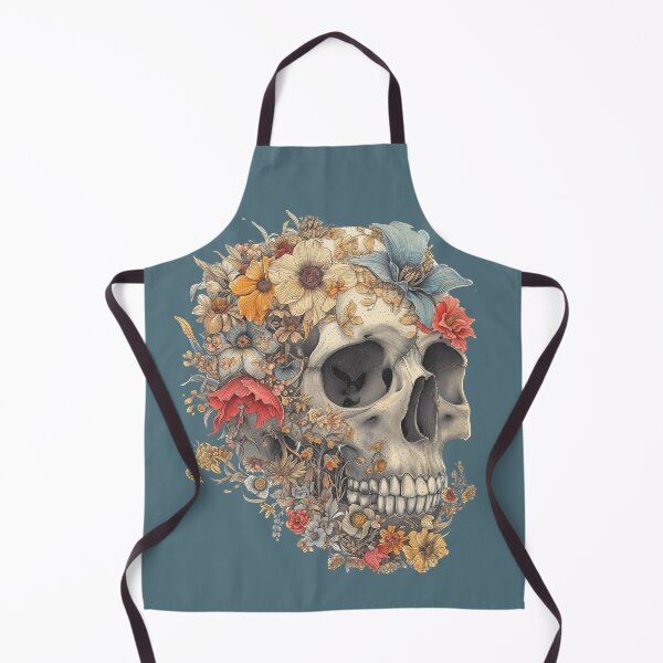 Item preview, Vintage Floral Skull Artwork designed and sold by KatanaCreative.