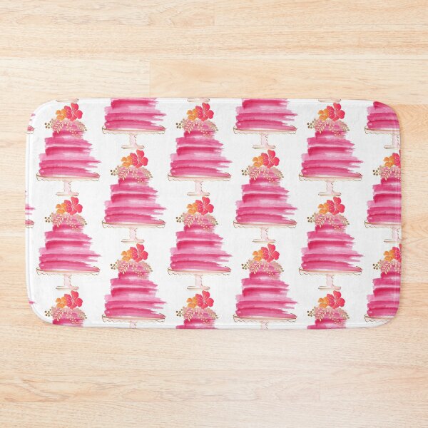 Item preview, Pink Watercolor Cake with Flowers designed and sold by Angela Cini.