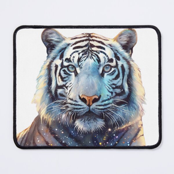 Item preview, Among the Stars Colorful Cosmic White Tiger designed and sold by Mahmoud Salah.