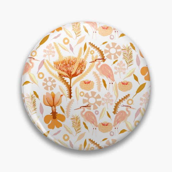 Item preview, Tropical blooms in geometric circles pattern. designed and sold by Meteryards.