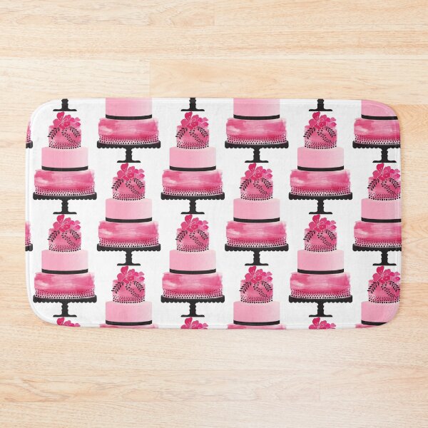 Item preview, Pink Watercolor Cake with Flowers designed and sold by Angela Cini.