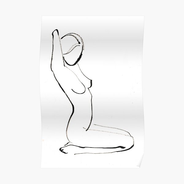 Nude Model Drawing Poster