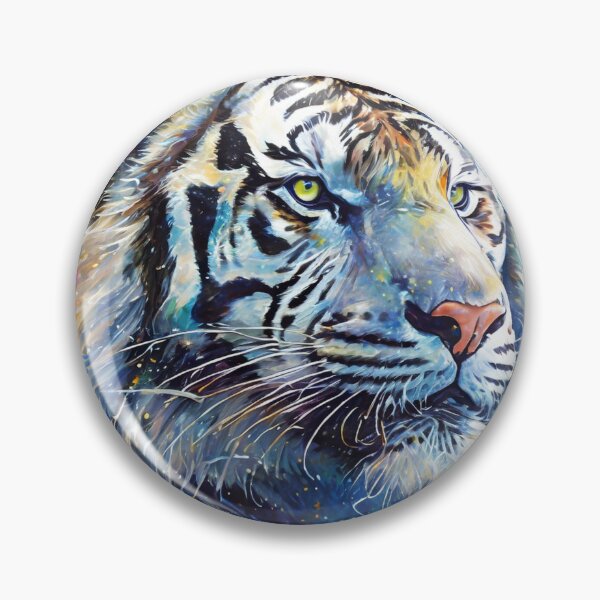 Item preview, Among the Stars Colorful Cosmic White Tiger designed and sold by Mahmoud Salah.
