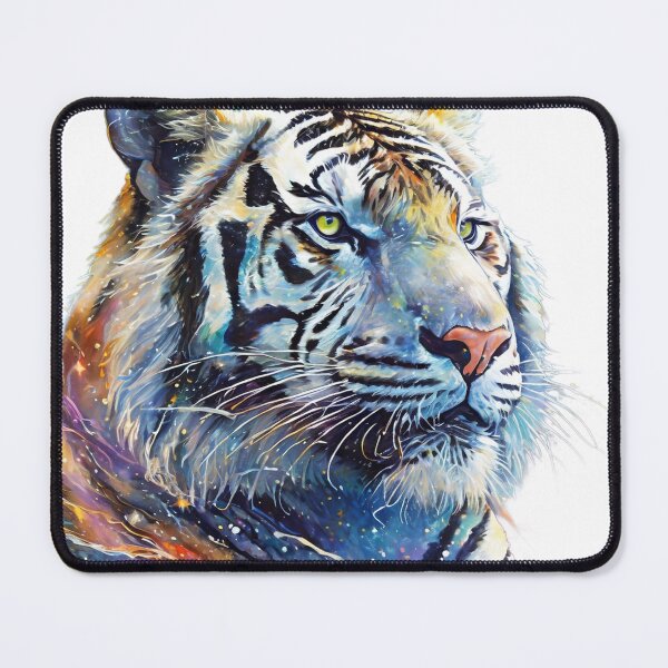Item preview, Among the Stars Colorful Cosmic White Tiger designed and sold by Mahmoud Salah.