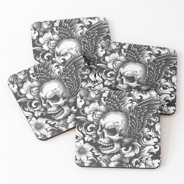 Item preview, Eternal Ink - Monochrome Tattoo Dreamscape designed and sold by Sir Meow Meow.
