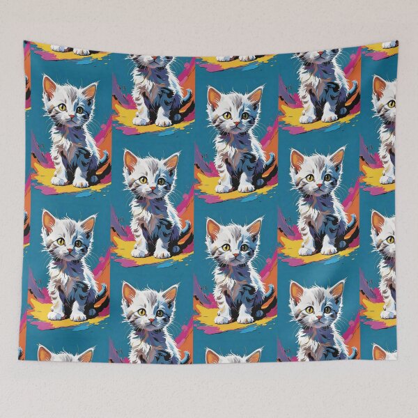 Item preview, kitten surrounded by colors designed and sold by VisionaryMode.