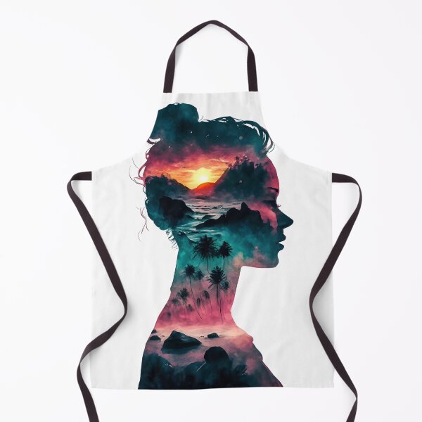 Item preview, Lady listening waves, double exposure art designed and sold by Zibis09.