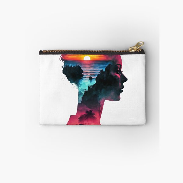 Item preview, Lady listening waves, double exposure art designed and sold by Zibis09.