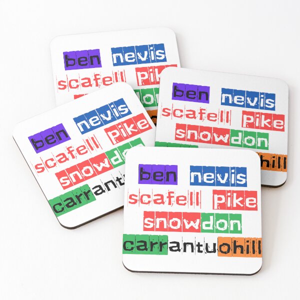 Item preview, Ben nevis, Scafell pike, Carrantuohil, Snowdon Graphic Print designed and sold by tudorwestwood.