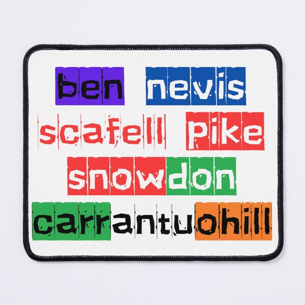 Item preview, Ben nevis, Scafell pike, Carrantuohil, Snowdon Graphic Print designed and sold by tudorwestwood.