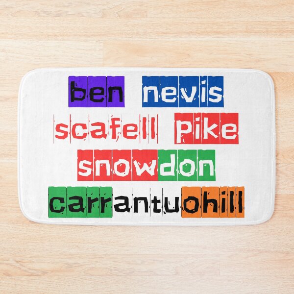 Item preview, Ben nevis, Scafell pike, Carrantuohil, Snowdon Graphic Print designed and sold by tudorwestwood.
