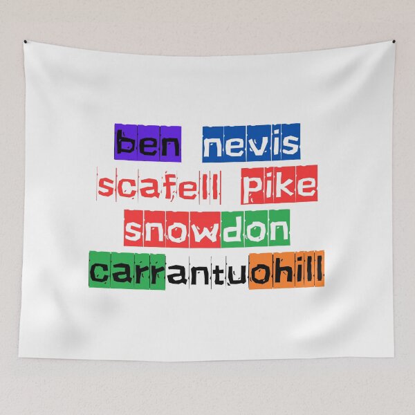 Item preview, Ben nevis, Scafell pike, Carrantuohil, Snowdon Graphic Print designed and sold by tudorwestwood.