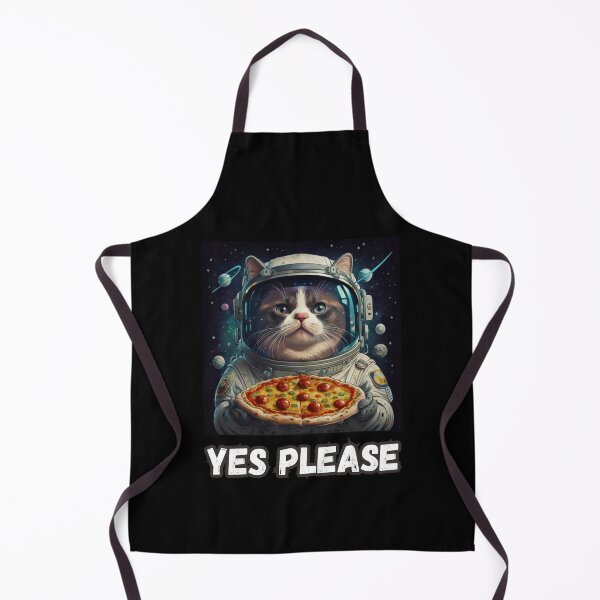 Item preview, funny cat with pizza in space, yes please designed and sold by Mayaart83.