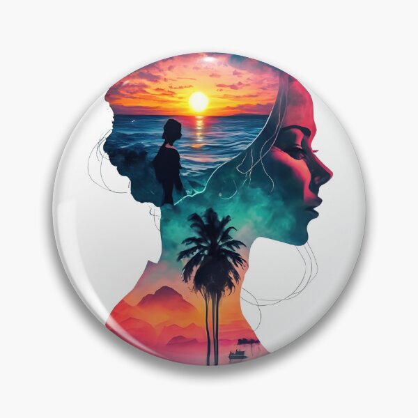 Item preview, Lady listening waves, double exposure art designed and sold by Zibis09.