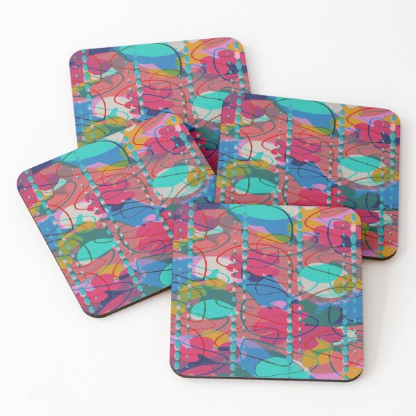 Item preview, Colorful Beaded Geometric Shapes Print designed and sold by Sharon Schwalbe.