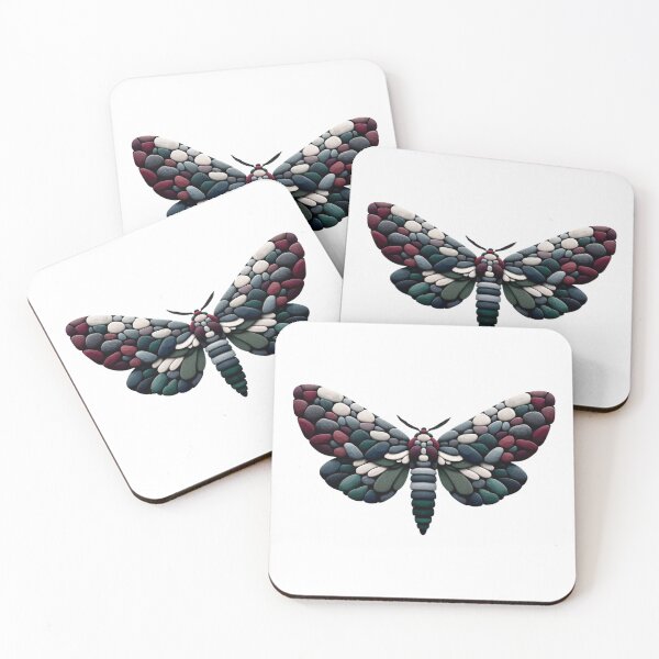 Item preview, Midnight Spectrum - Pebble Art Moth designed and sold by MachineDesigned.