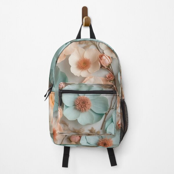 Item preview, Dried Flowers Art- Aqua, Peach and Cream Pastel designed and sold by Witsprings.