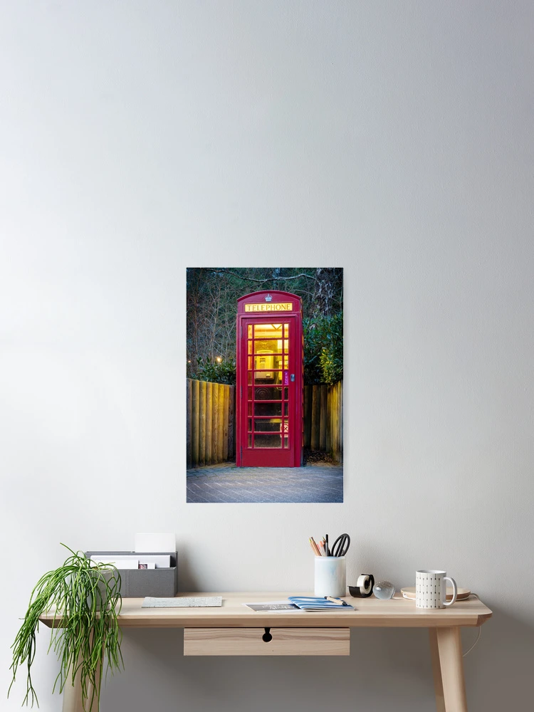 Thumbnail 2 of 3, Poster, Red Phone Box designed and sold by RJDowns.