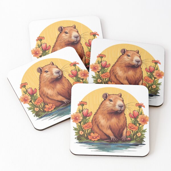 Item preview, Cute Capybara Journaling and Flowers is all you need in your life designed and sold by SMARTKIT  DESIGNAGENCY.