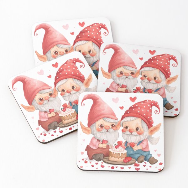Item preview, Love Cute Grows Here Valentine's Day Gnome Couple Artwork designed and sold by Pawimon.