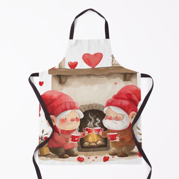 Item preview, Romantic Bliss: Valentine Gnome Pair Illustration designed and sold by Pawimon.