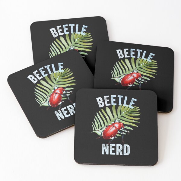 Item preview, Beetle Nerd Colorful Red Watercolor Beetle with Leaf designed and sold by Zurickdesigns.
