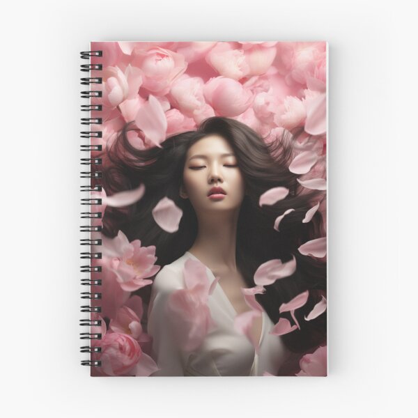 Item preview, Korean girl surrounded by flower petal designed and sold by Marie Colençon.