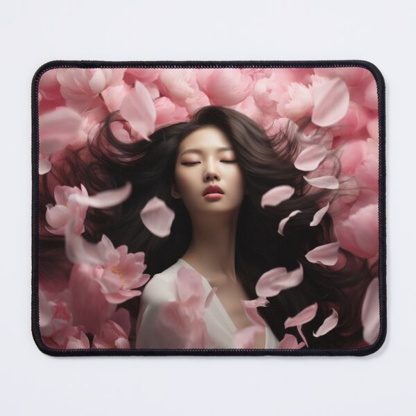 Item preview, Korean girl surrounded by flower petal designed and sold by Marie Colençon.
