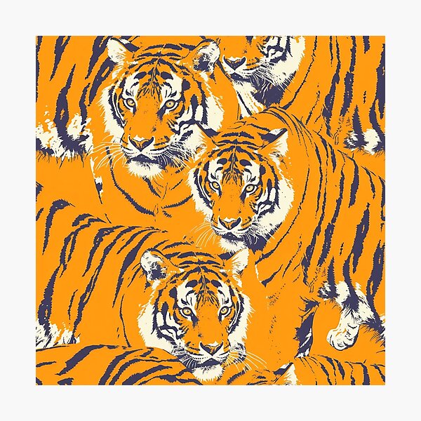 Item preview, Tiled Tiger Pattern designed and sold by dcrc.